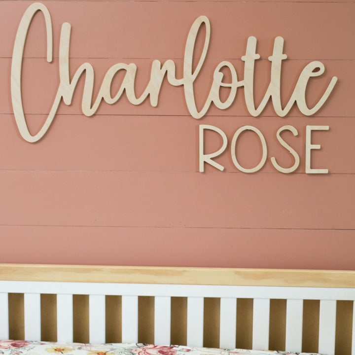 The Charlotte Nursery Wood Name Sign