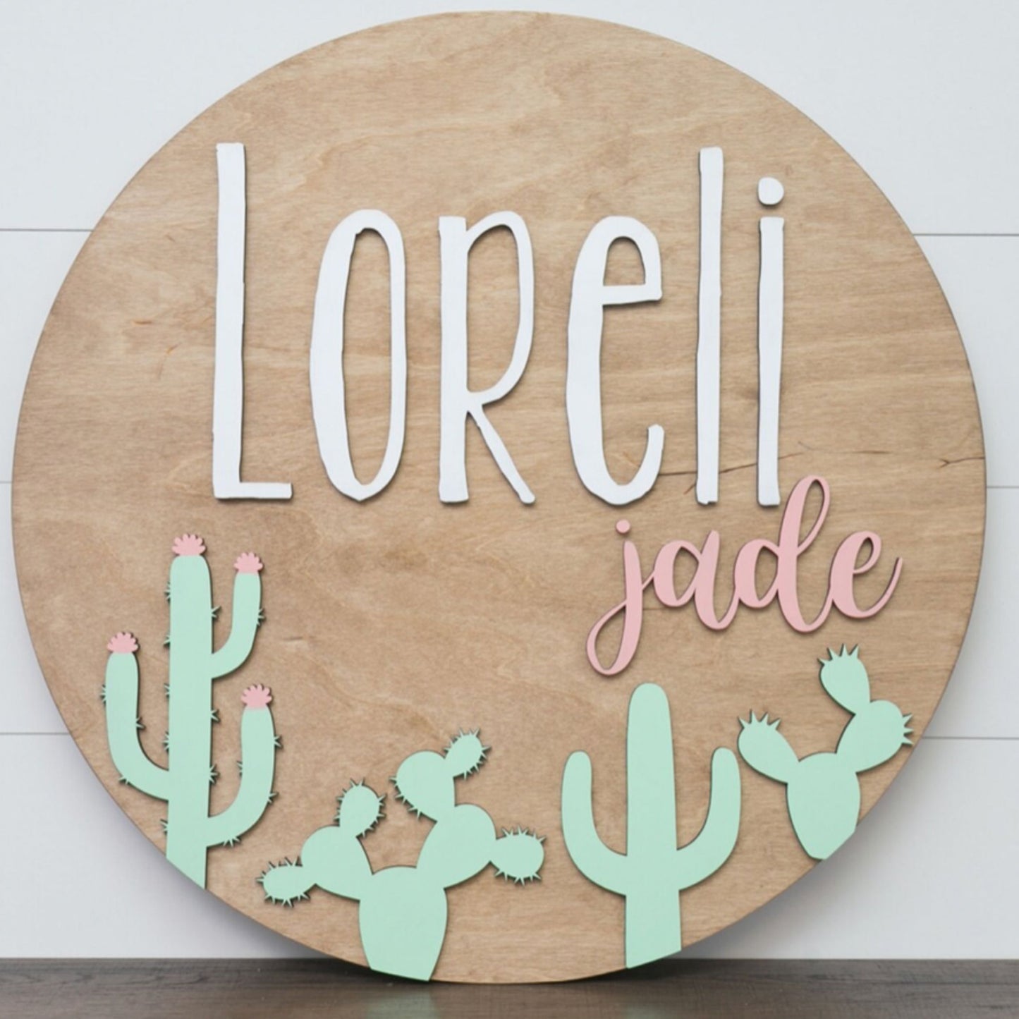 The Loreli Round Wood Sign