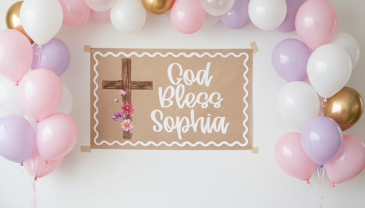 The Girl Baptism Banner