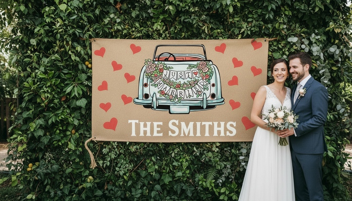The Just Married event banner