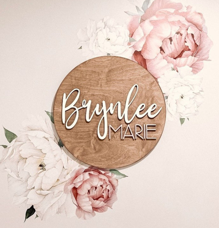 The Brynlee Nursery Round Sign