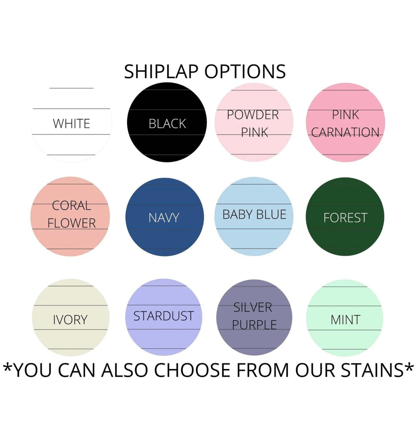 The Aubrey Shiplap Nursery Round Sign