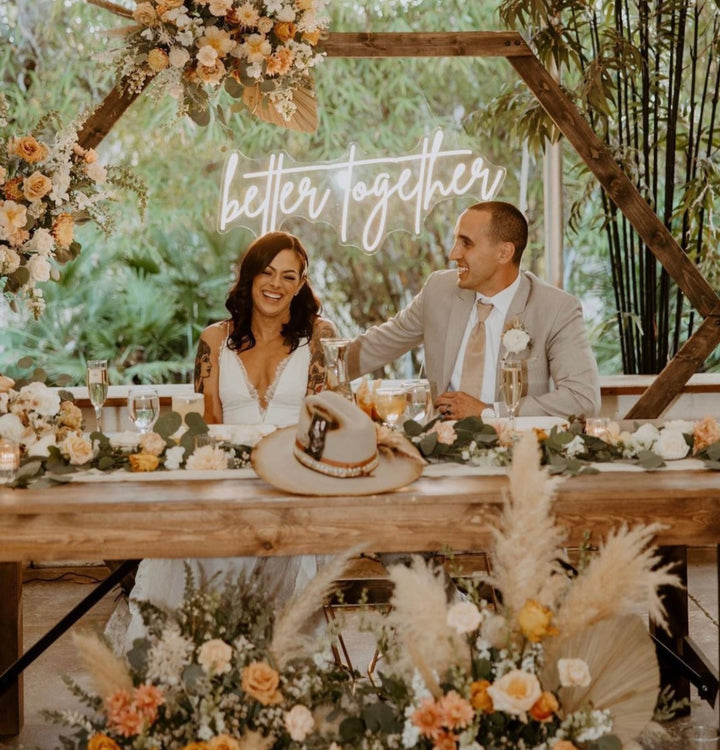 Better Together Wedding Neon Sign