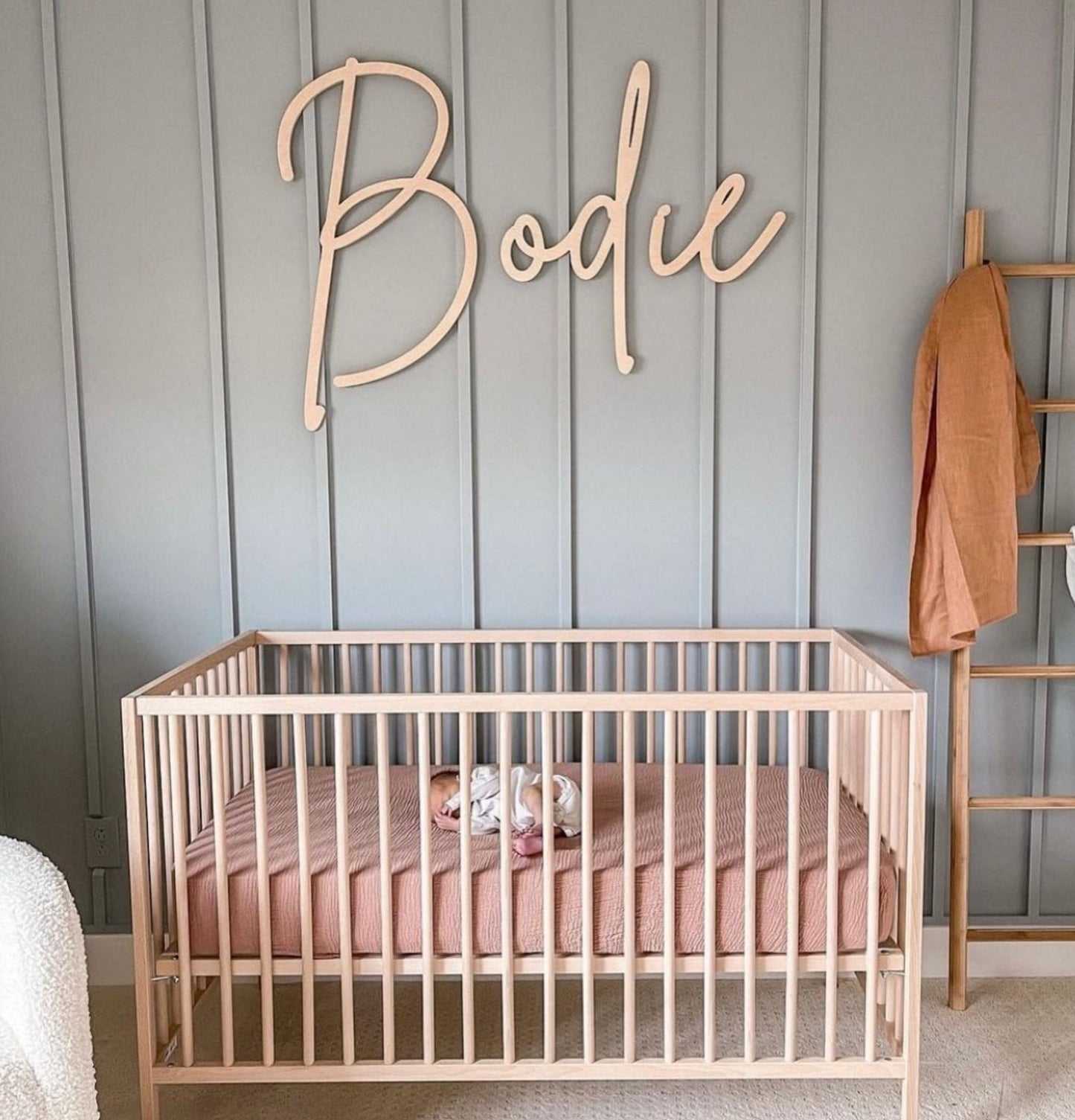 The Bodie Nursery Wood Name Sign
