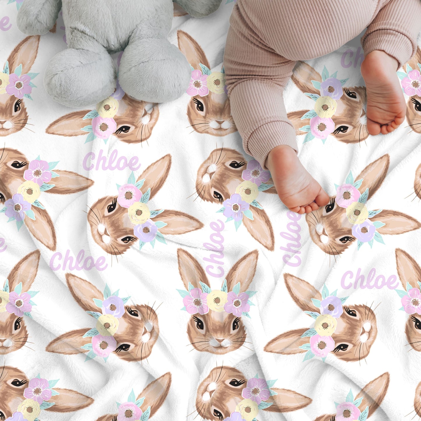 The Chloe Bunny Custom Blanket