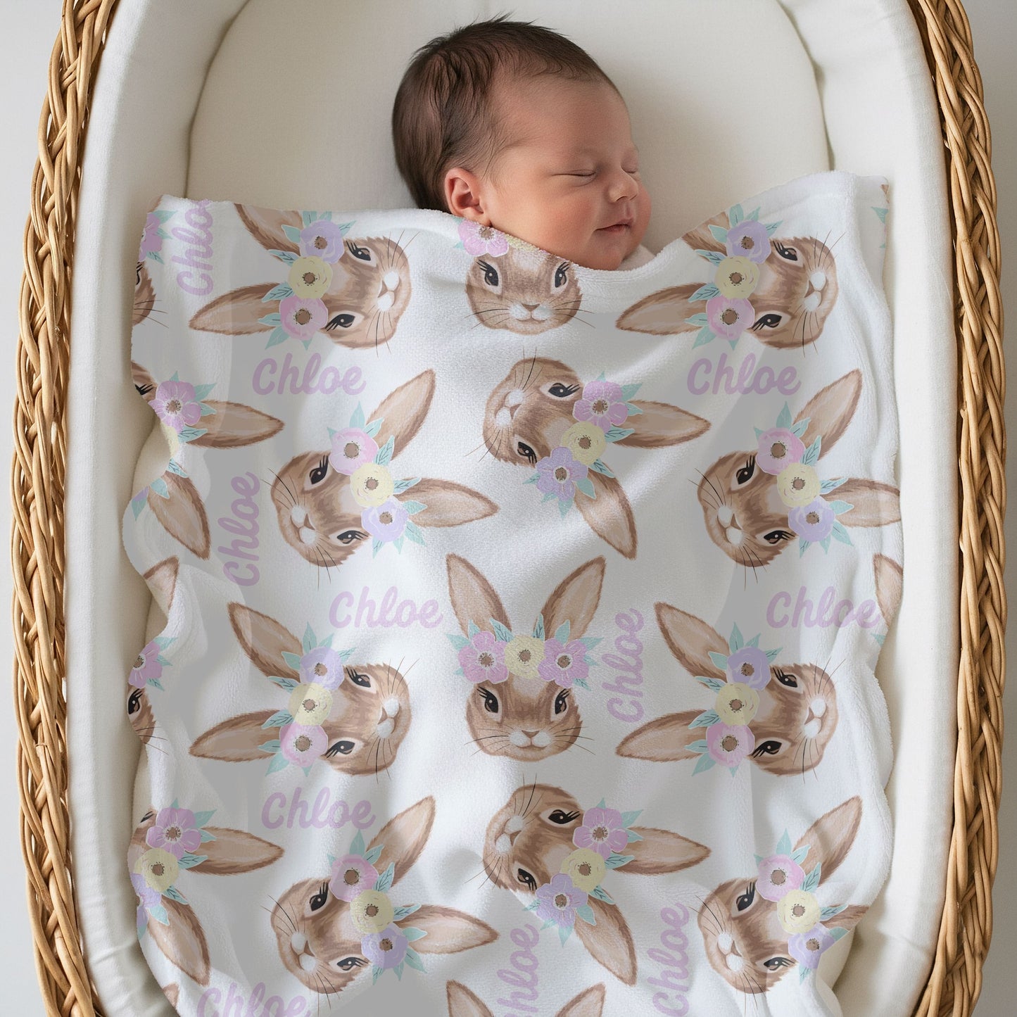 The Chloe Bunny Custom Blanket