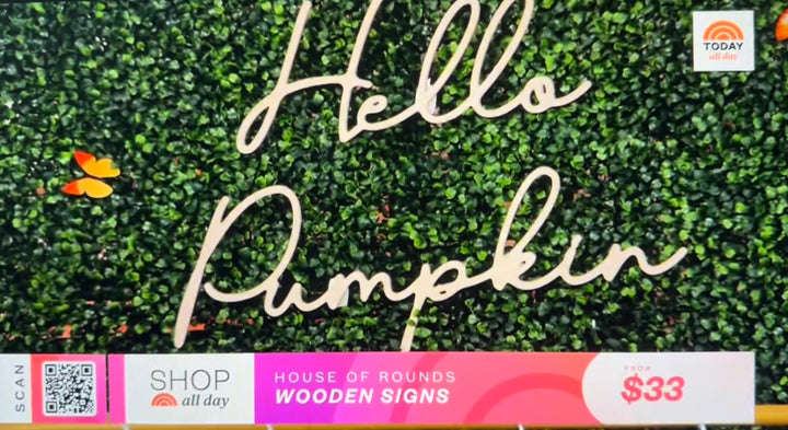 Hello Pumpkin Wood Sign