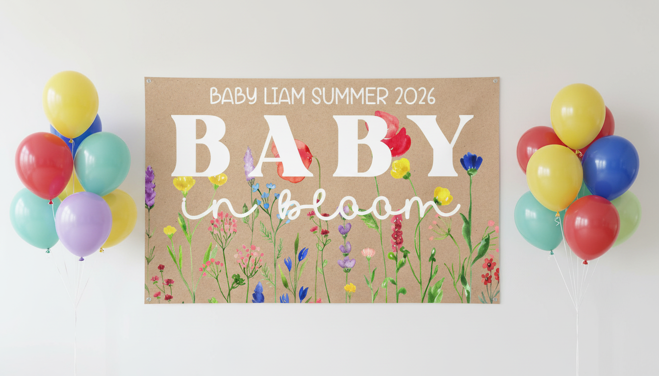 The baby in bloom Banner