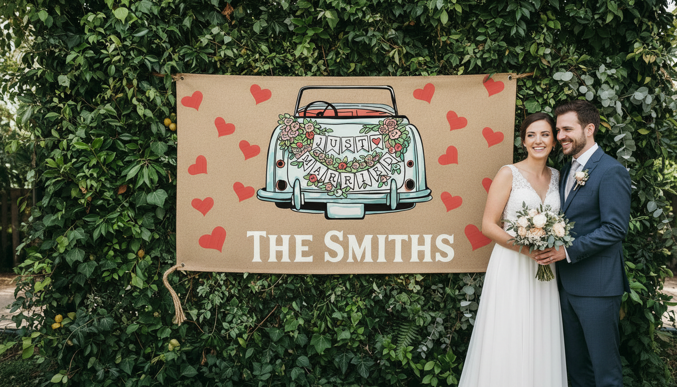 The Just Married event banner