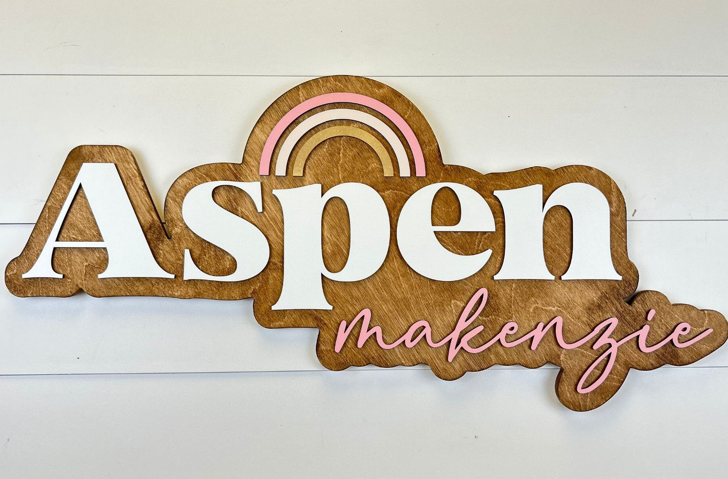 The Aspen Bubble Wood Sign