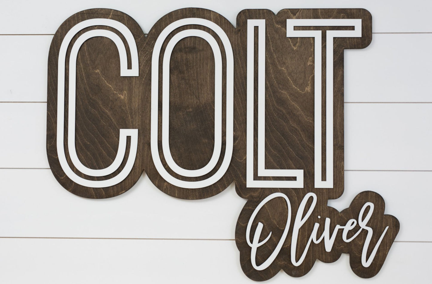 The Colt Bubble Wood Sign