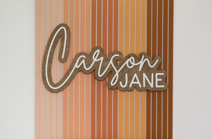 The Carson Bubble Wood Sign