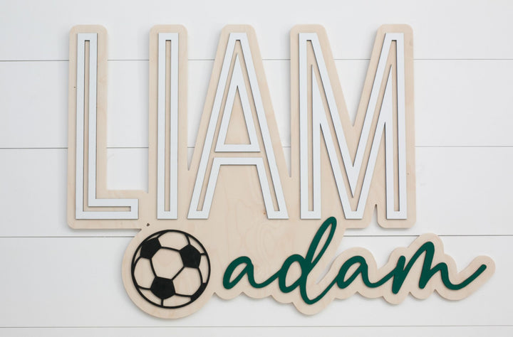 The Liam Bubble Wood Sign