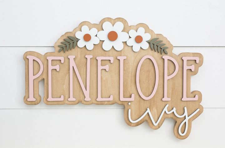 The Penelope Bubble Wood Sign