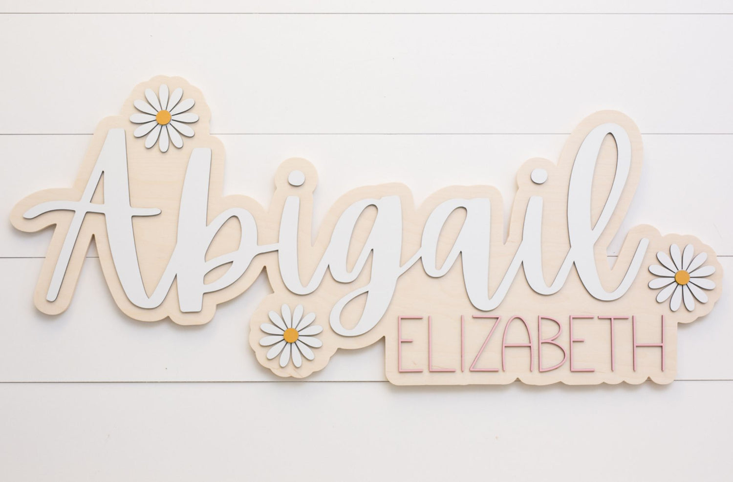 The Abigail Daisy Bubble Wood Sign / Custom Floral Wood Sign for ...