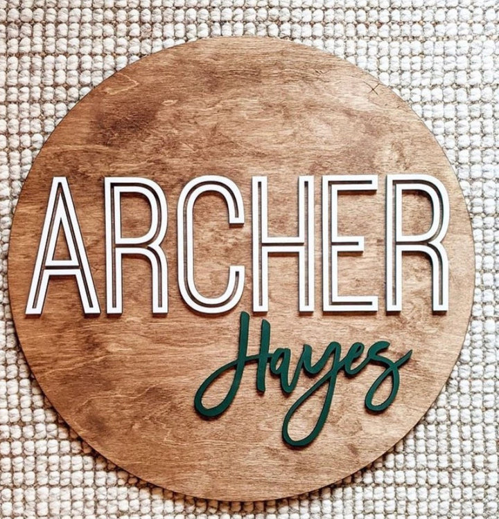 The Hayes Nursery Round Sign